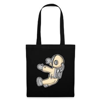 space man Astronaut - Stoffbeutel - Schwarz - Vorne