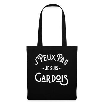 je peux pas je suis gardois département gard 30 - Sac en tissu - noir - Devant