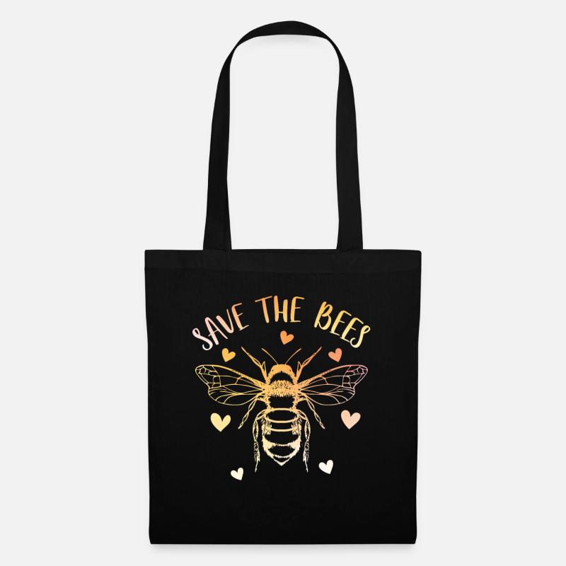 Rettet die Bienen - Stoffbeutel - Schwarz