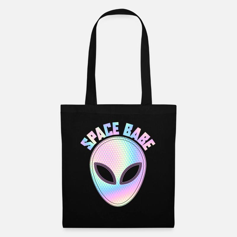 Space babe - Alien - Stoffbeutel - Schwarz