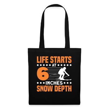 Skieurs Ski Ski Cadeau - Sac en tissu - noir - Devant