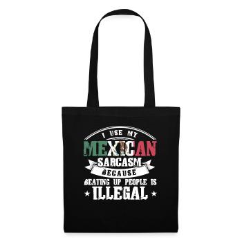 Fier mexicain Drapeau mexicain mexicain - Sac en tissu - noir - Devant