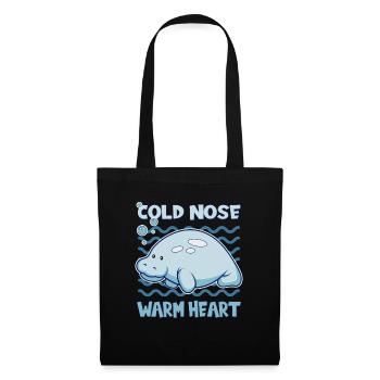 Cold Nose Warm Heart Manatee Seekuh - Tote Bag - black - Front