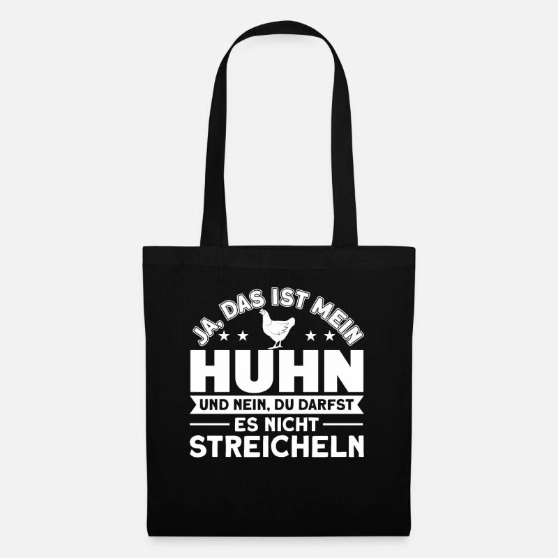 Huhn Hühnerzüchter Hühner Geschenk - Stoffbeutel - Schwarz