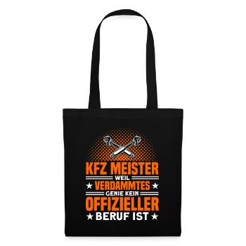 Mechaniker KFZ Mechantroniker KFZ Mechaniker - Stoffbeutel - Schwarz - Vorne