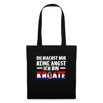 Kroatien Flagge Kroate Kroatien Geschenk - Stoffbeutel - Schwarz - Vorne