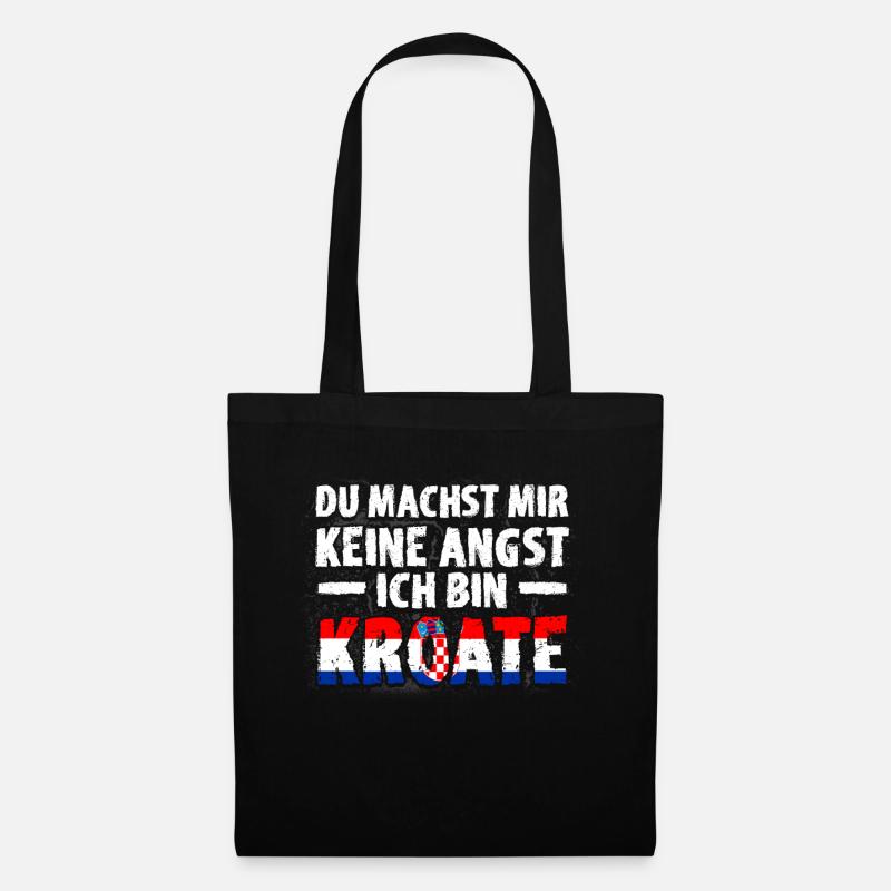 Kroatien Flagge Kroate Kroatien Geschenk - Stoffbeutel - Schwarz