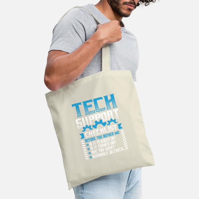 Funny Tech Support Checklist Helpdesk Tote Bag