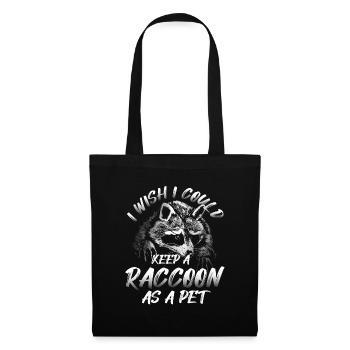 Panda Love Raccoon - Tote Bag - black - Front