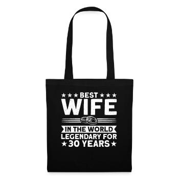 30 years married couple wedding anniversary gift - Tote Bag - black - Front