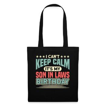 Je ne peux pas rester calme Anniversaire de gendre - Sac en tissu - noir - Devant