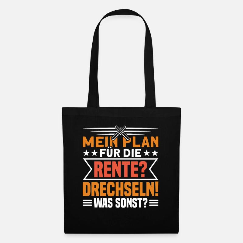 Drechsler Drechseln Handwerker - Stoffbeutel - Schwarz