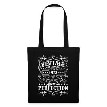 1973 Vintage Aged to Perfection 1973 Anniversary - Tote Bag - black - Front