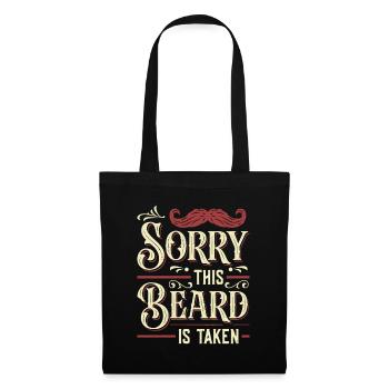 Désolé, cette barbe est pour les hommes barbus - Sac en tissu - noir - Devant