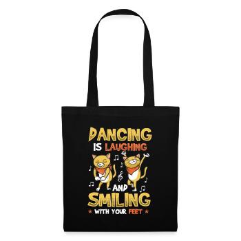Dancing laughs and smiles with your feet, girl - Tote Bag - black - Front