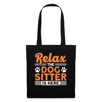 Détendez-vous le dog sitter est ici - Sac en tissu - noir - Devant