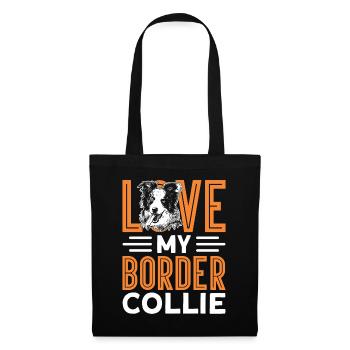 J’adore mon Border Collie - Sac en tissu - noir - Devant