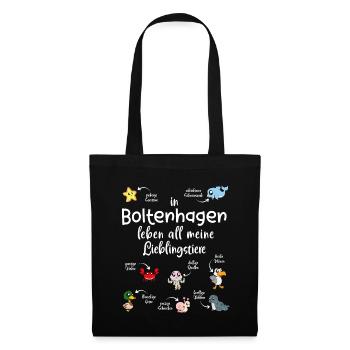 Meine Lieblingstiere in Boltenhagen - Stoffbeutel - Schwarz - Vorne