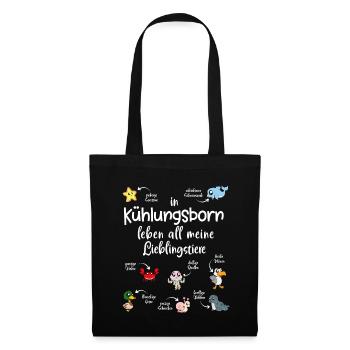 Meine Lieblingstiere in Kühlungsborn - Stoffbeutel - Schwarz - Vorne