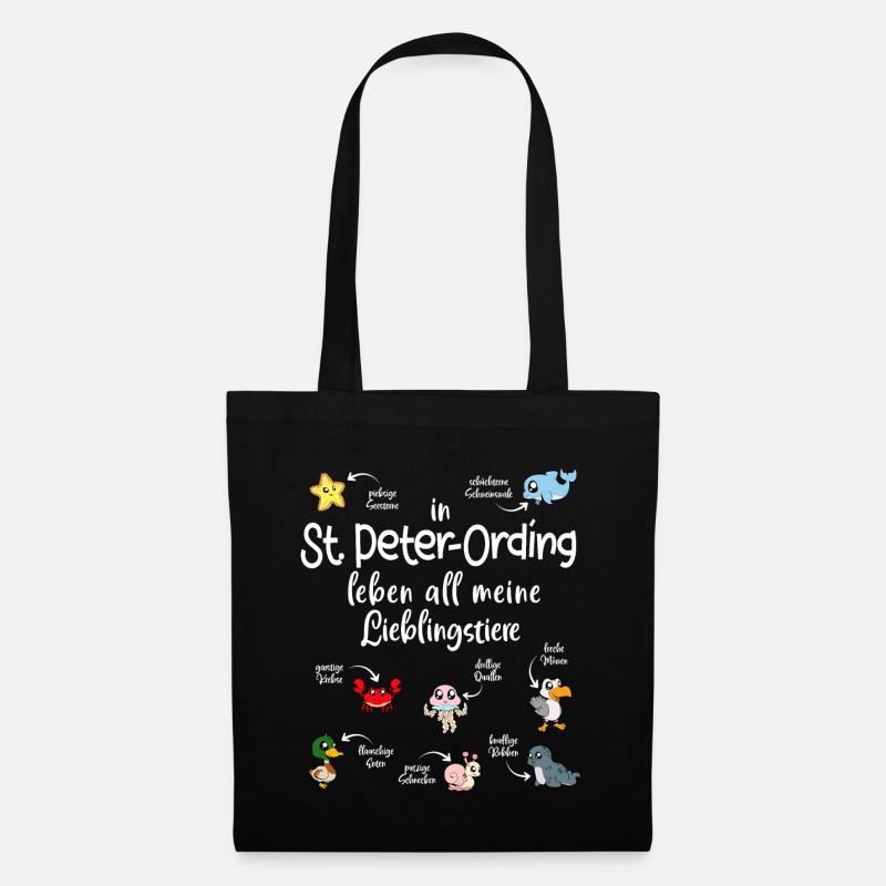 Meine Lieblingstiere in St. Peter-Ordíng - Stoffbeutel - Schwarz