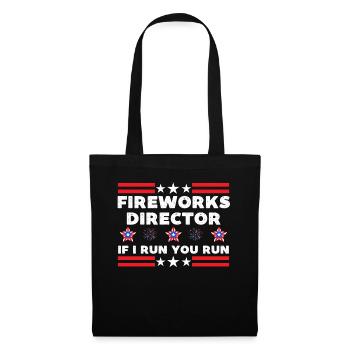 Feuerwerksdirektor lustig 4. Juli - Stoffbeutel - Schwarz - Vorne