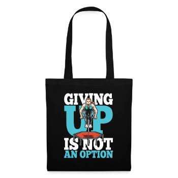 Giving Up Is Not An Option für eine Jumperin - Stoffbeutel - Schwarz - Vorne