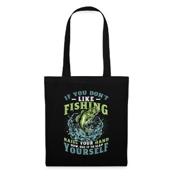 Drôle de pêche en disant Fischer - Sac en tissu - noir - Devant