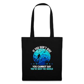 Instructeur de conception de plongée sous-marine Snorkeling - Sac en tissu - noir - Devant