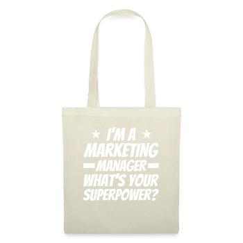Superkraft Marketing Manager Digitales Marketing - Stoffbeutel - Natur - Vorne