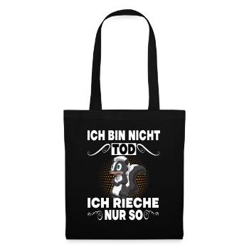 Stinktier Lustige Stinktiere Zootier Geschenk für - Stoffbeutel - Schwarz - Vorne