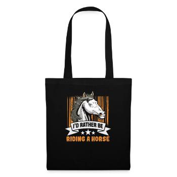 Design équestre et équestre pour les amoureux des chevaux - Sac en tissu - noir - Devant