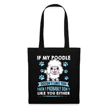 Conception de caniche pour chiens pour les amoureux des chiens - Sac en tissu - noir - Devant