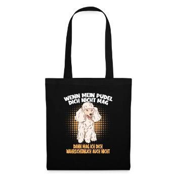 Hunde Pudel Design für Hundeliebhaber - Stoffbeutel - Schwarz - Vorne