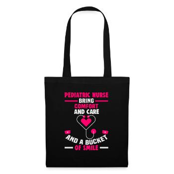 Infirmière pédiatre Infirmière dialyse Infirmière - Sac en tissu - noir - Devant
