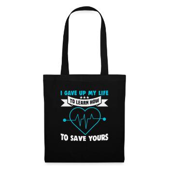 Infirmière J’ai abandonné mon infirmière de vie - Sac en tissu - noir - Devant