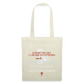 Que sert à l'homme de choisir? - Sac en tissu - nature - Devant