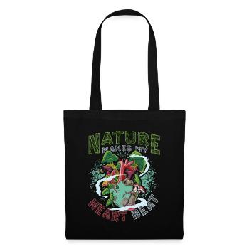 Nature makes my heart beat faster. - Tote Bag - black - Front