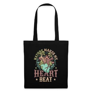 Nature makes my heart beat faster. - Tote Bag - black - Front