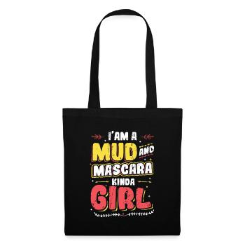 I am a girl made of mud and mascara - Tote Bag - black - Front