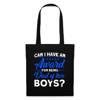 Prix Père Papa Deux Garçons - Sac en tissu - noir - Devant