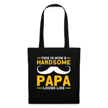 Beau Père Papa Papa - Sac en tissu - noir - Devant