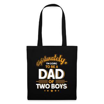 Prix Père Papa Deux Garçons - Sac en tissu - noir - Devant