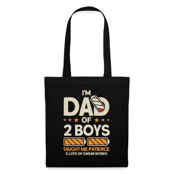 Vendanges Père Papa Deux garçons - Sac en tissu - noir - Devant