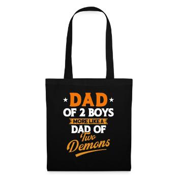Démons Père Papa Deux Garçons - Sac en tissu - noir - Devant