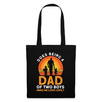 Cool Father Dad Two Boys - Tote Bag - black - Front