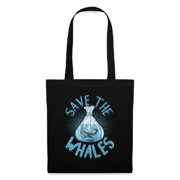 Save the whales - Tote Bag - black - Front