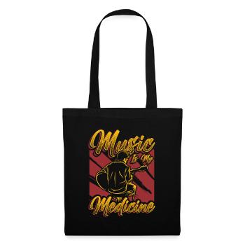 La musique est ma médecine Mélomanes - Sac en tissu - noir - Devant