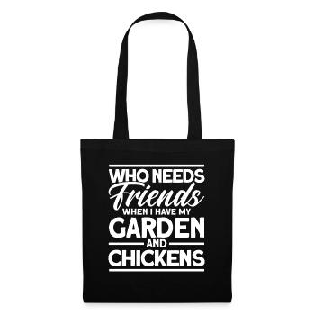 Gardening Gardener Chicken Farmer Chicken Feeder - Tote Bag - black - Front