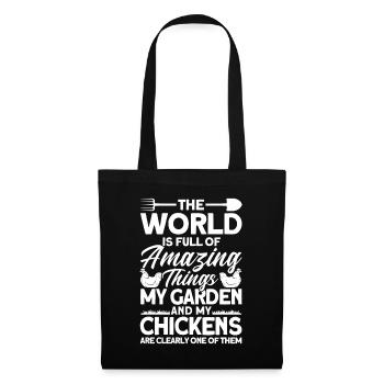 Gardening Gardener Chicken Farmer Chicken Feeder - Tote Bag - black - Front