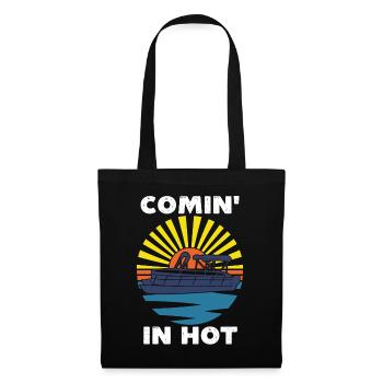 Coming in hot, funny pontoon boat - Tote Bag - black - Front